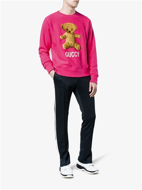 gucci sweatshirt bear|Gucci teddy bear sweater.